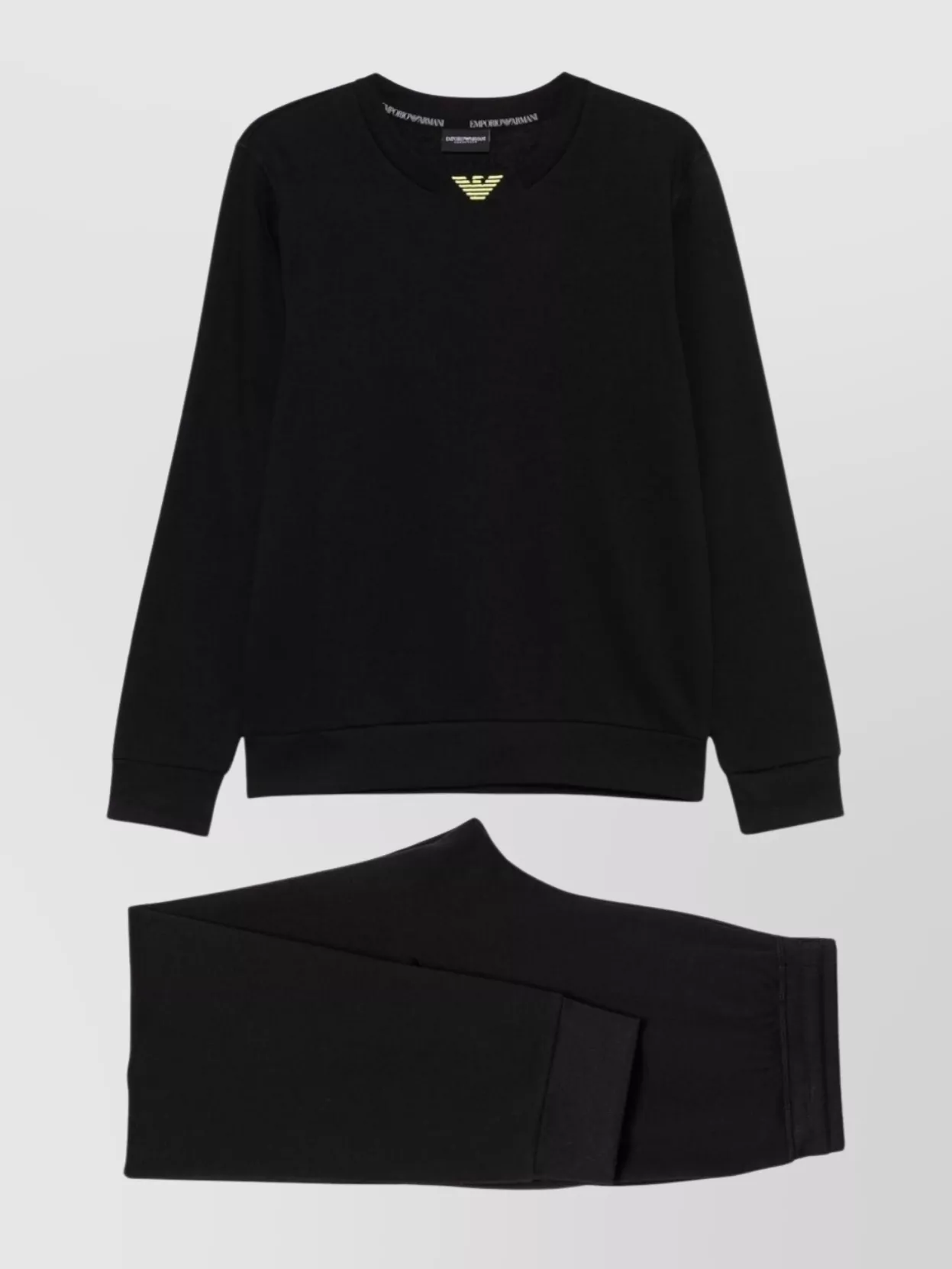 Emporio Armani Cotton Blend Crew Neck Tracksuit Set