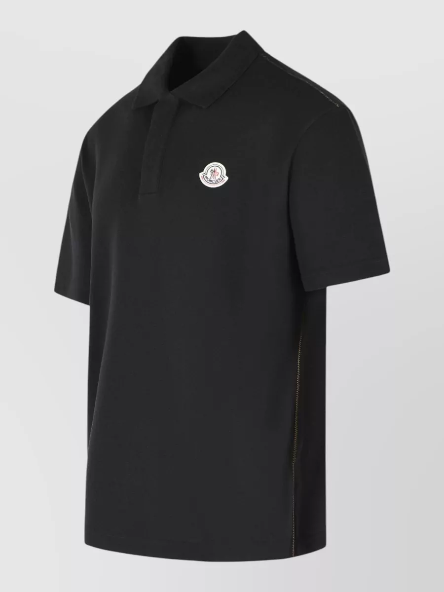 Moncler Cotton Polo Shirt Collar Short Sleeves