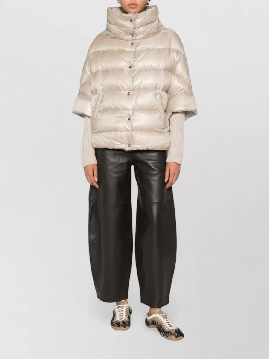 Herno Down Puffer Coat In Neutral