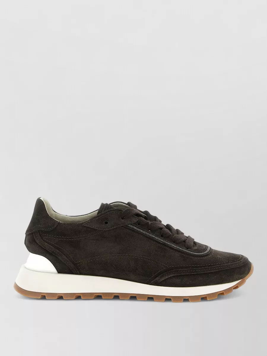 Brunello Cucinelli suede lace-up sneakers