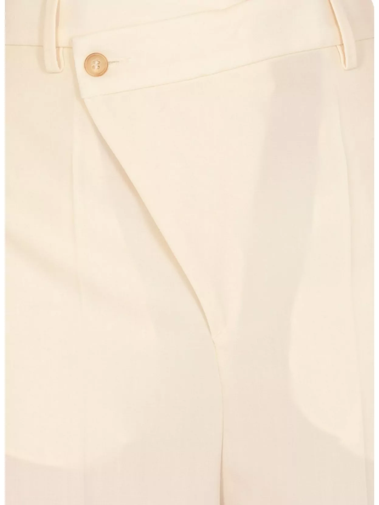Mm6 Maison Margiela High Waist Wide-leg Wool Blend Trousers In Neutral