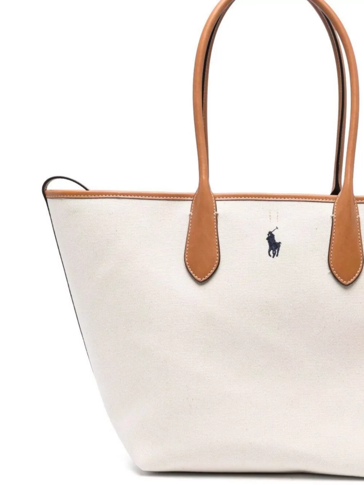 Ralph Lauren Stitched Canvas Tote Bag