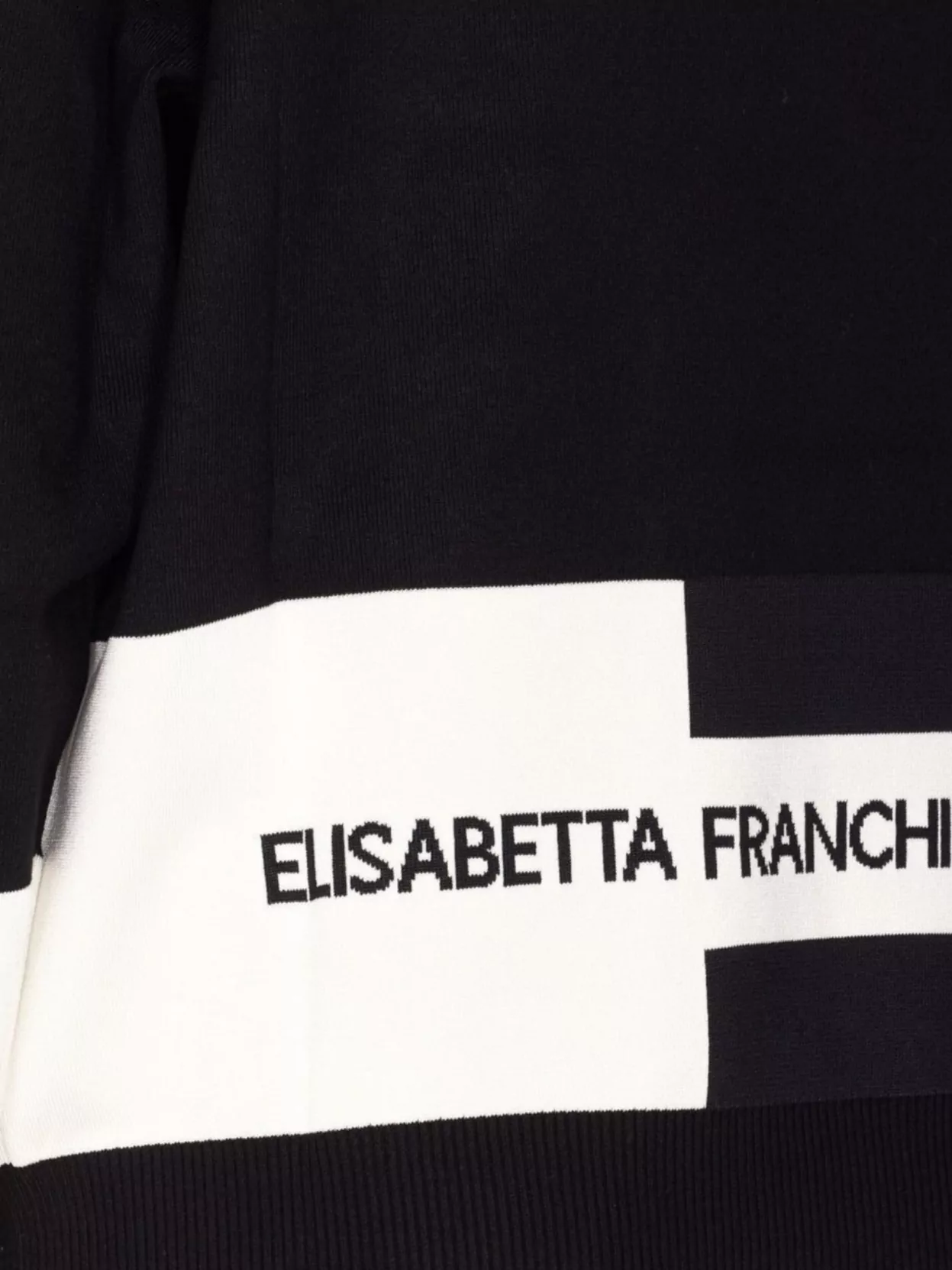 Elisabetta Franchi Color Block Crewneck Knitwear Sweater