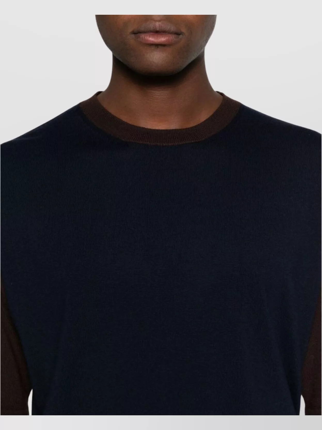 Lanvin Color-Block Crew Neck Short Sleeve Top