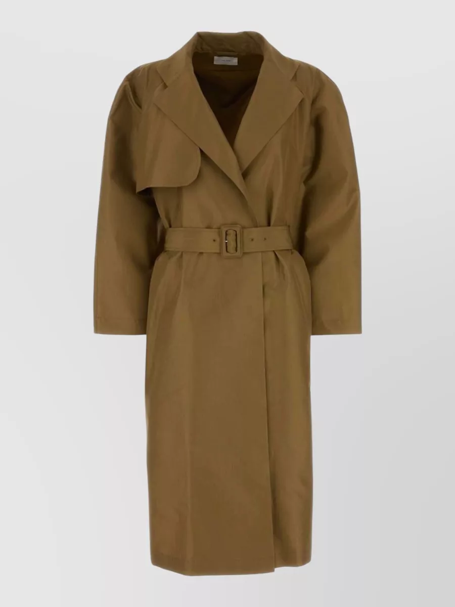 The Row Silk Double-Breasted Trench Coat