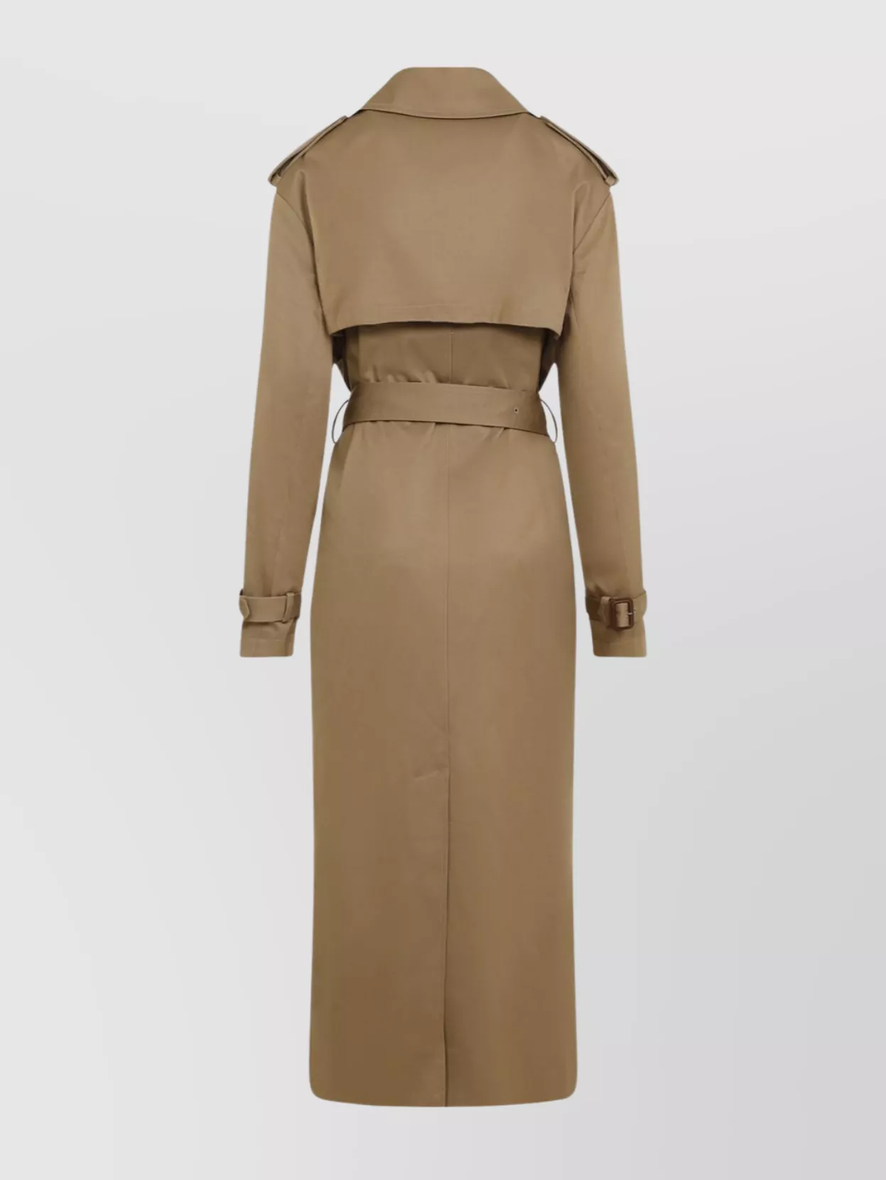 Saint Laurent Belted double-breasted trench coat epaulettes