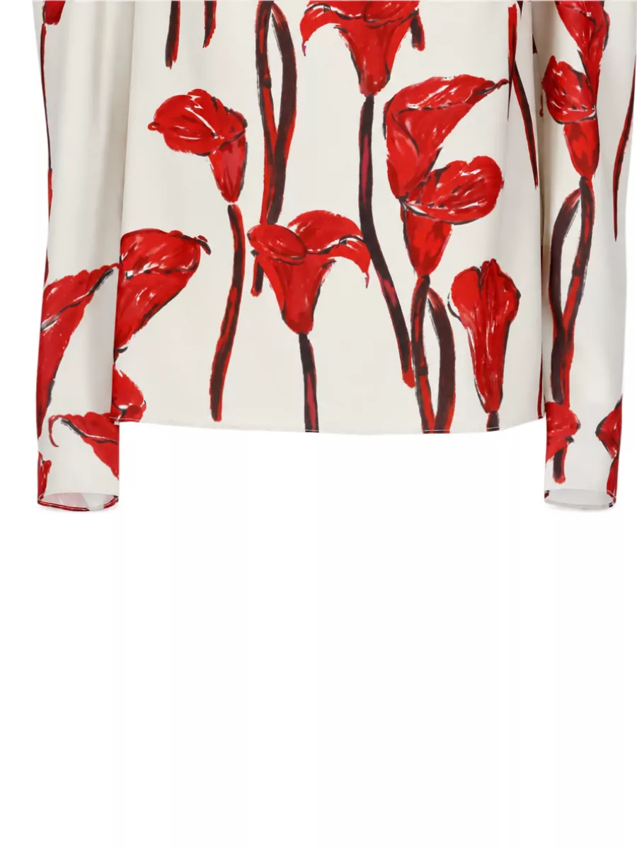 Carolina Herrera floral-print long-sleeve blouse