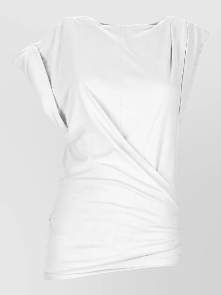 Isabel Marant Draped Casual Loose Fit Round Neck T-Shirt