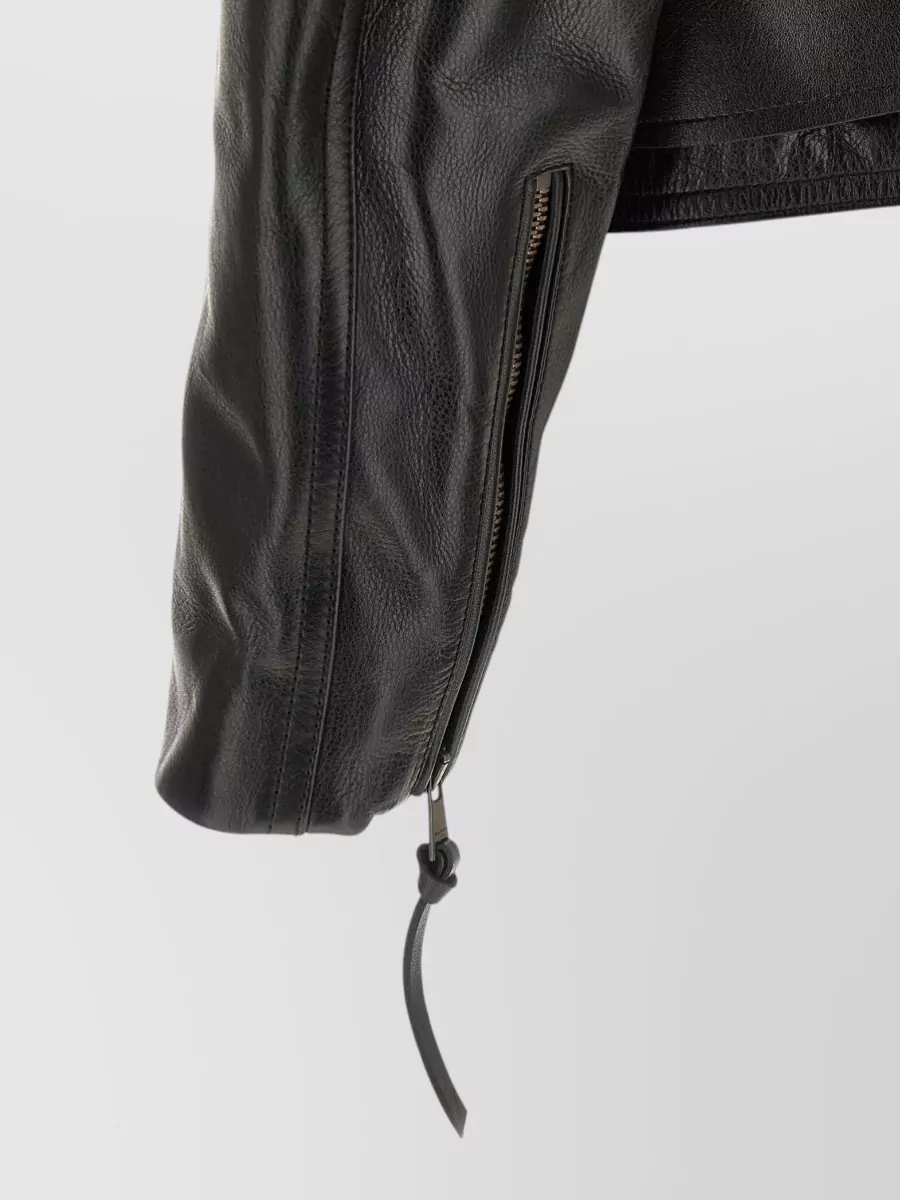 Balmain Leather Biker Jacket