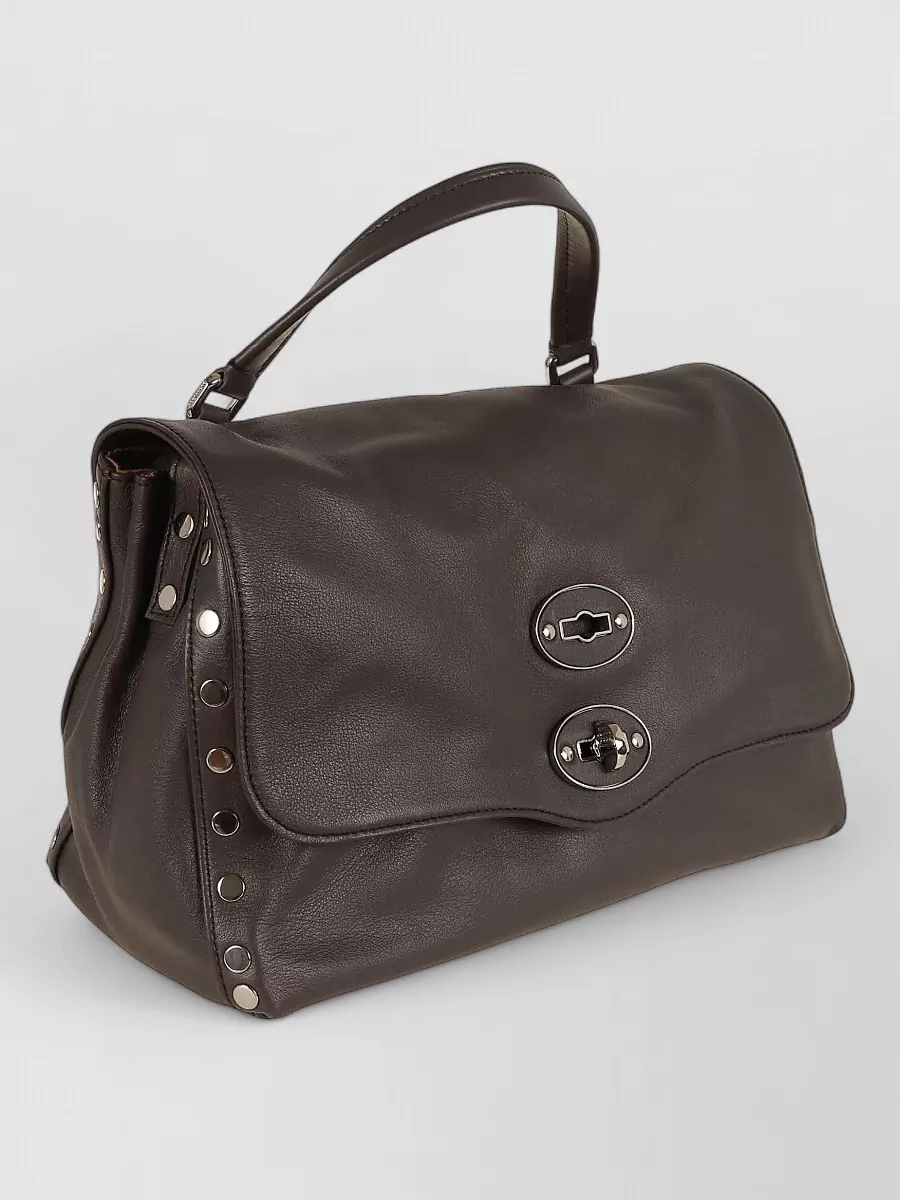 Zanellato Leather Studded Shoulder Bag
