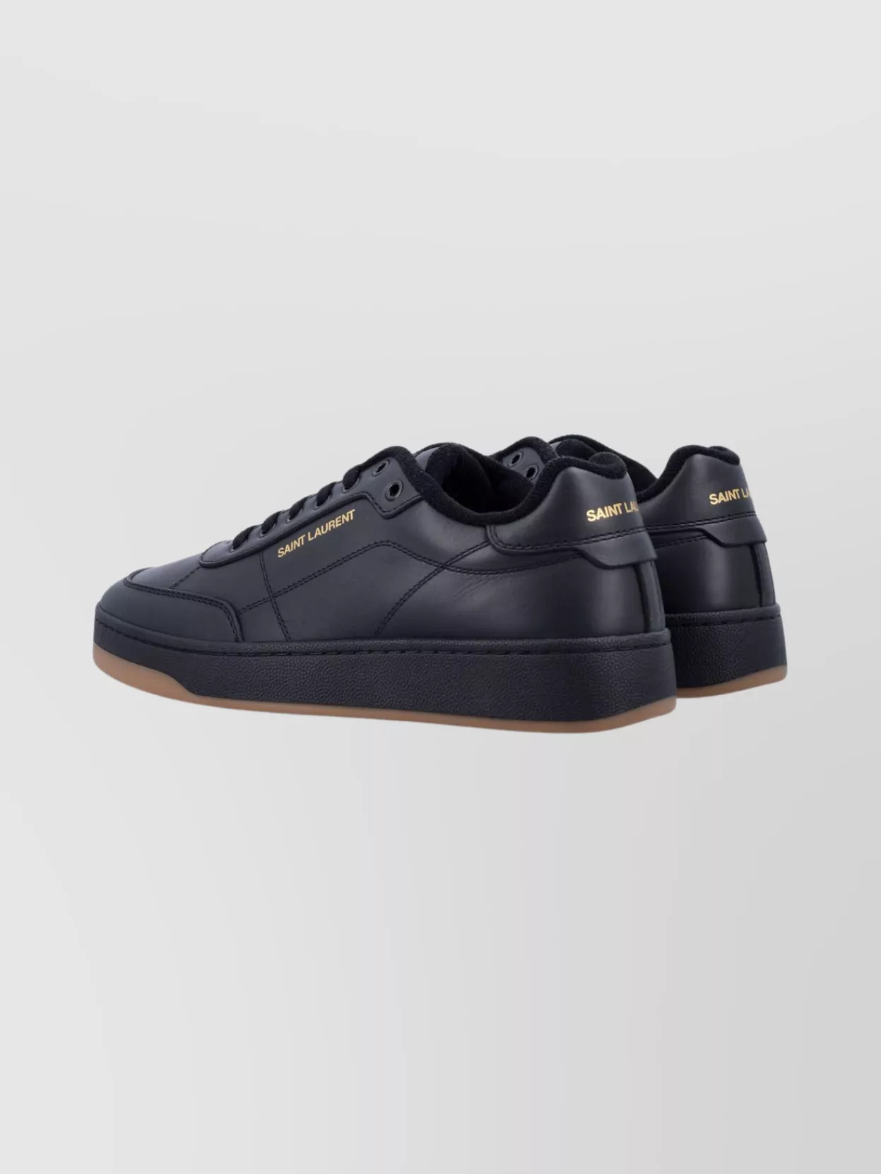 Saint Laurent Low-Top Sneakers With Round Toe Design