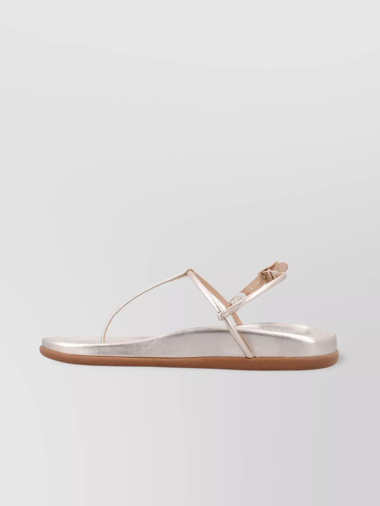 Ancient Greek Sandals Metallic Strappy Footbed Sandals