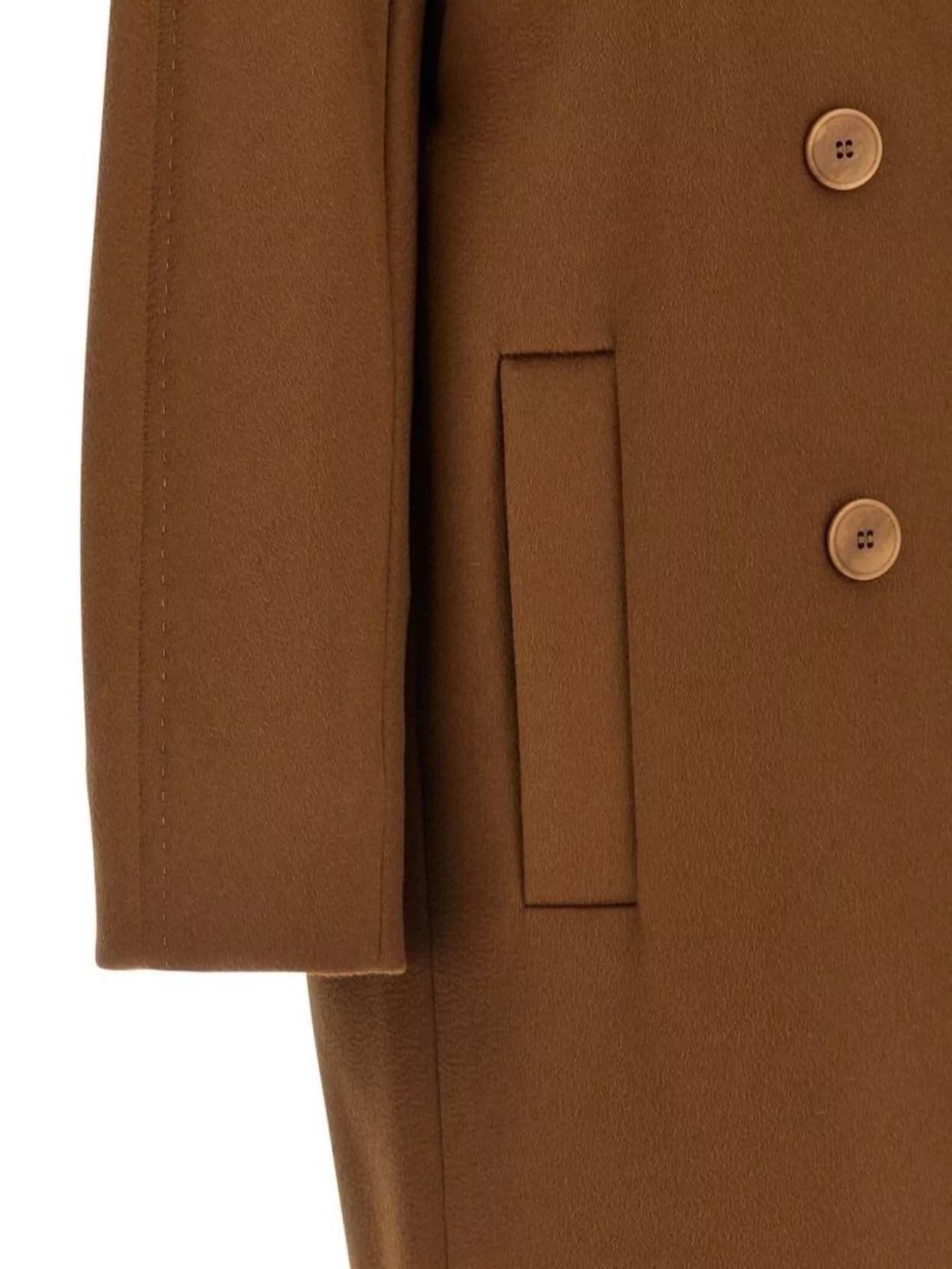 S Max Mara Double-Breasted Coat Long Sleeves