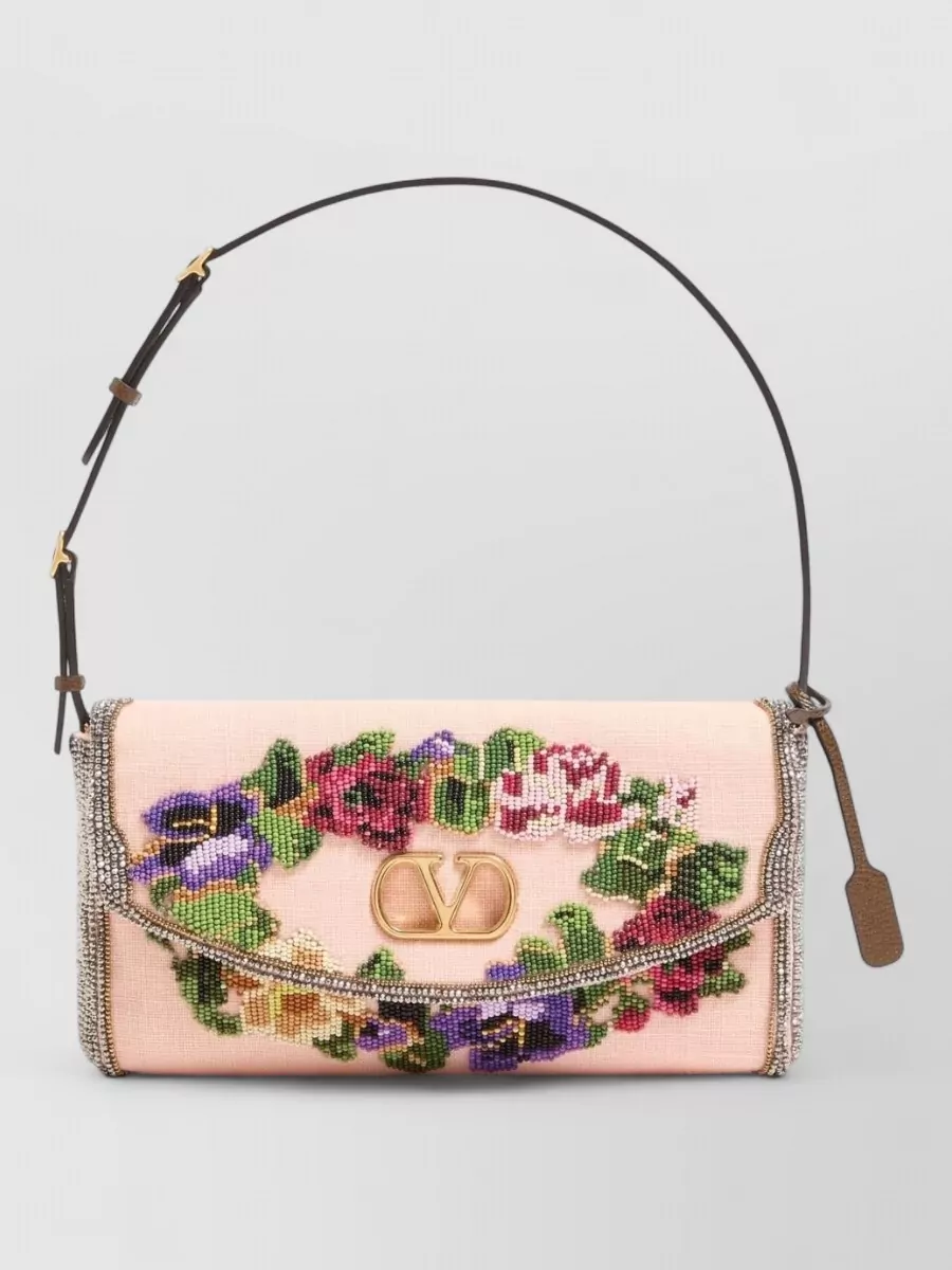 Valentino Garavani Alltime linen clutch bag