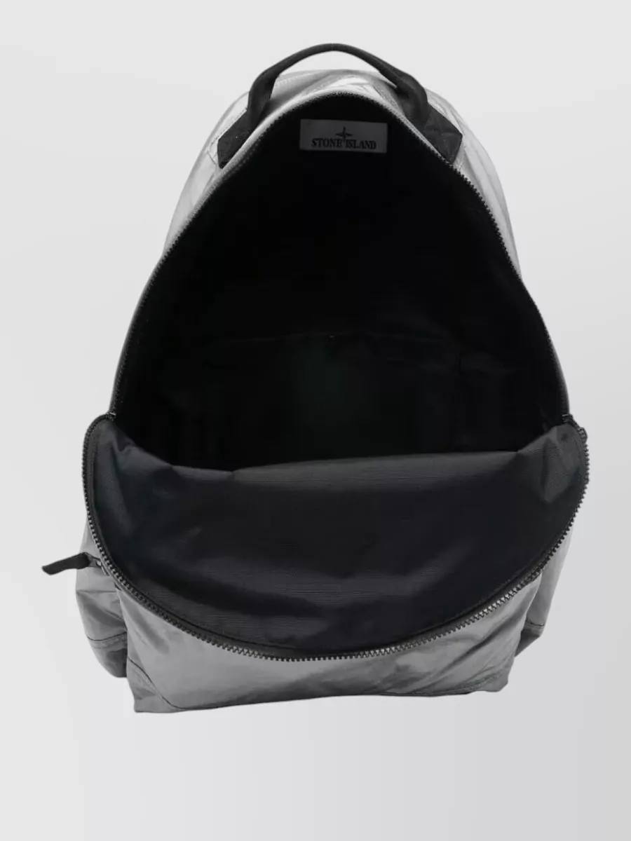 Stone Island Backpack Adjustable Straps Front Zip Pocket Handle