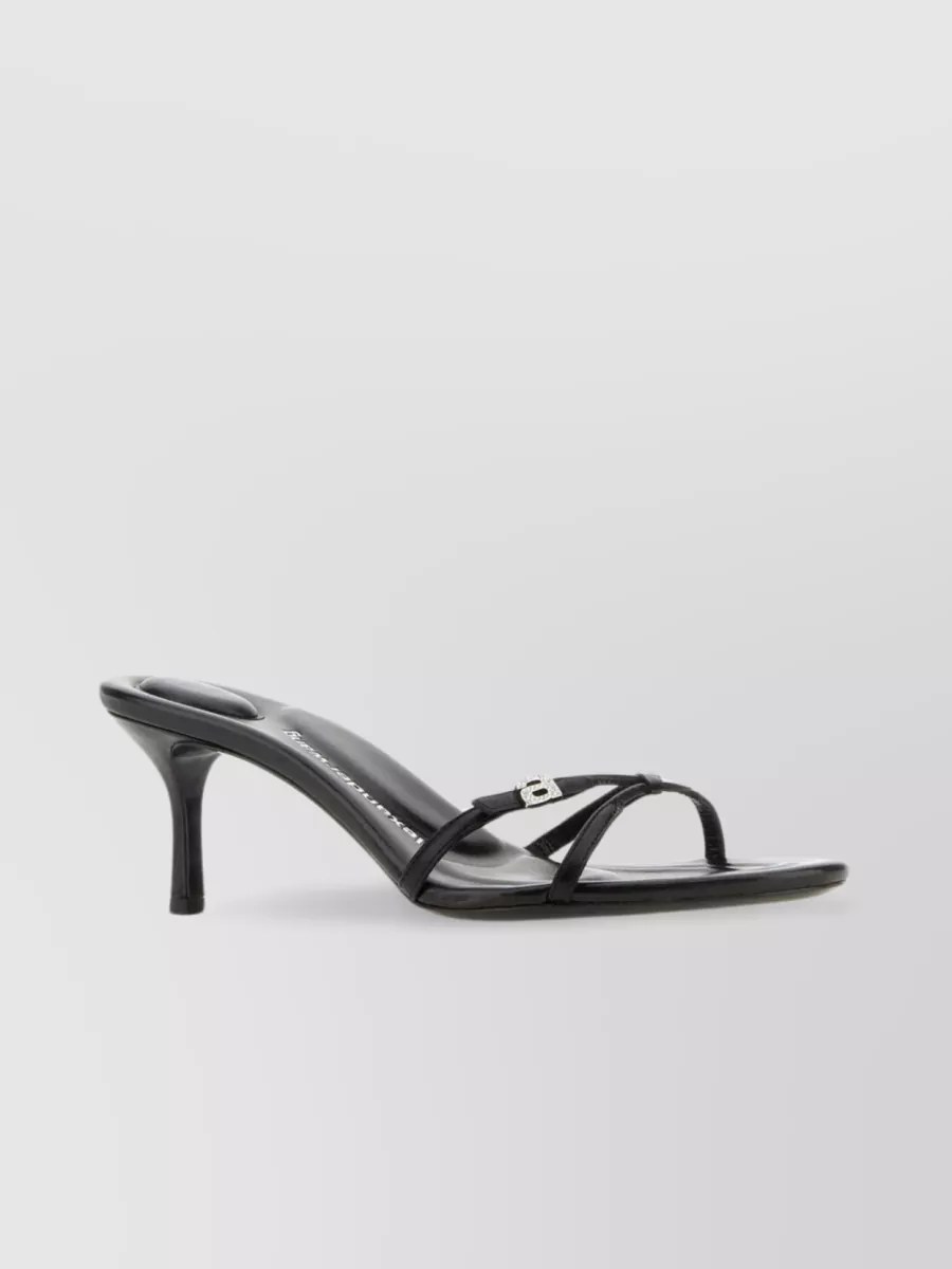 Shop Alexander Wang Lucienne 65 Leather Strappy Mules In Black
