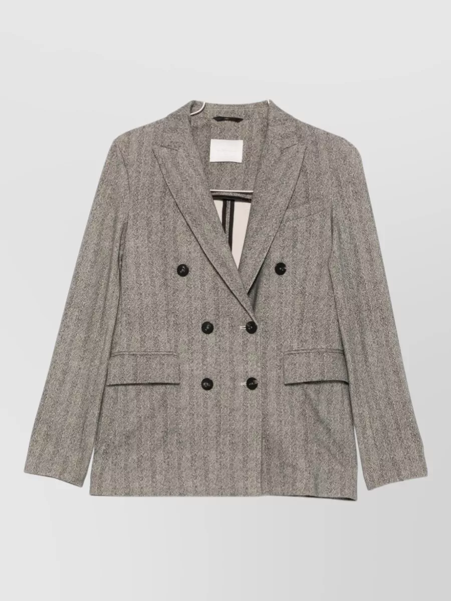 Circolo 1901 cotton herringbone double-breasted suit jacket
