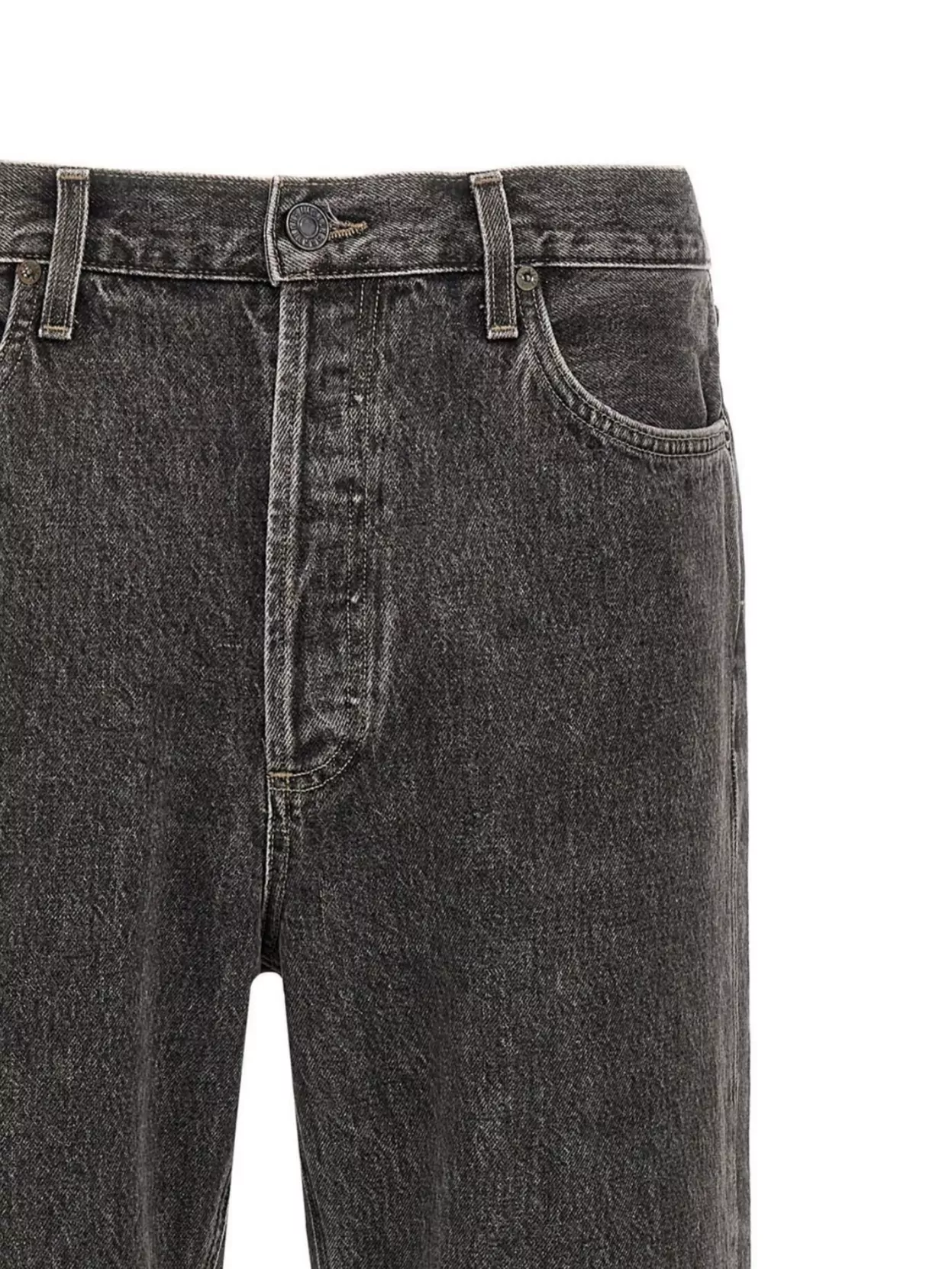 Agolde 90s Grey Five Pocket Jeans In Cotton Man