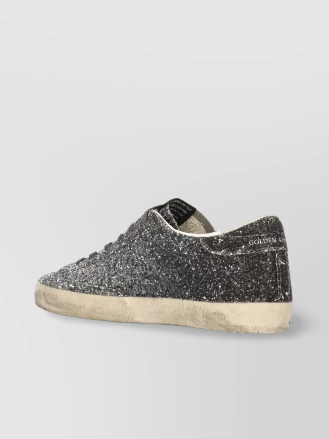 Golden Goose Silver And Black Leather Super Star Sneakers