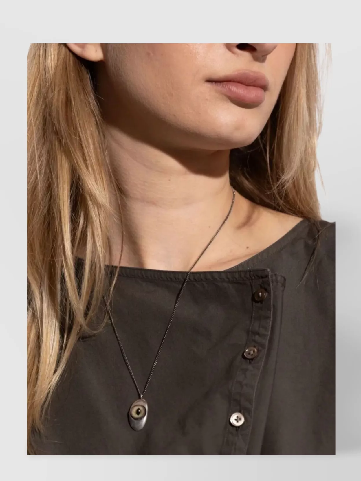 Lemaire Eye Cat Pendant Necklace