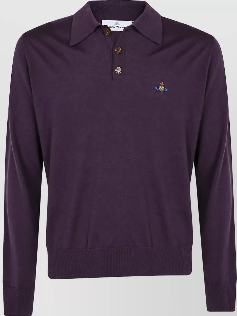 Vivienne Westwood Wool long-sleeve polo sweater