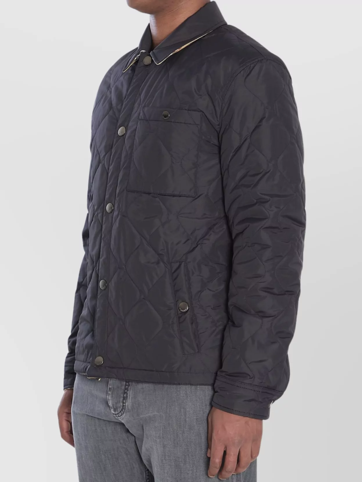Burberry Overshirt Quilted Reversible Check Cotton