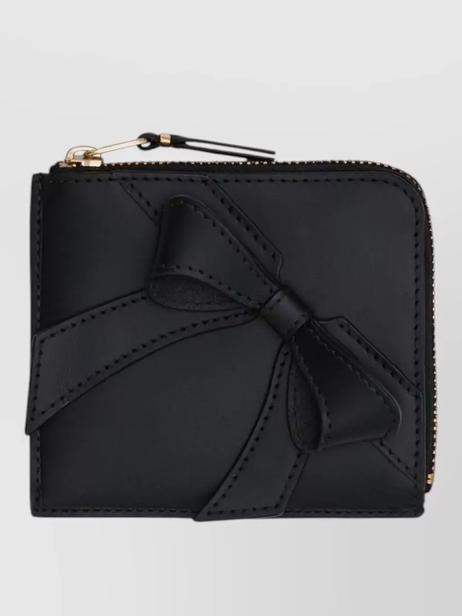 Comme Des Garçons Chic Purses And Cardholders With Bow Detail In Black