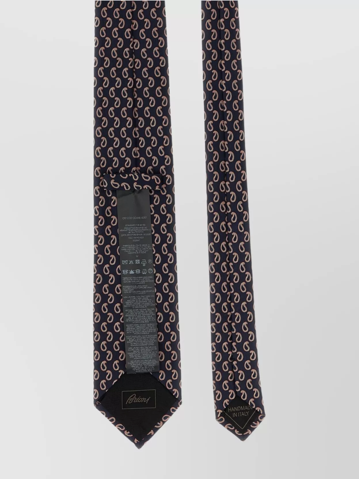 Brioni Jacquard Tie Ties And Papillon Blue In Brown