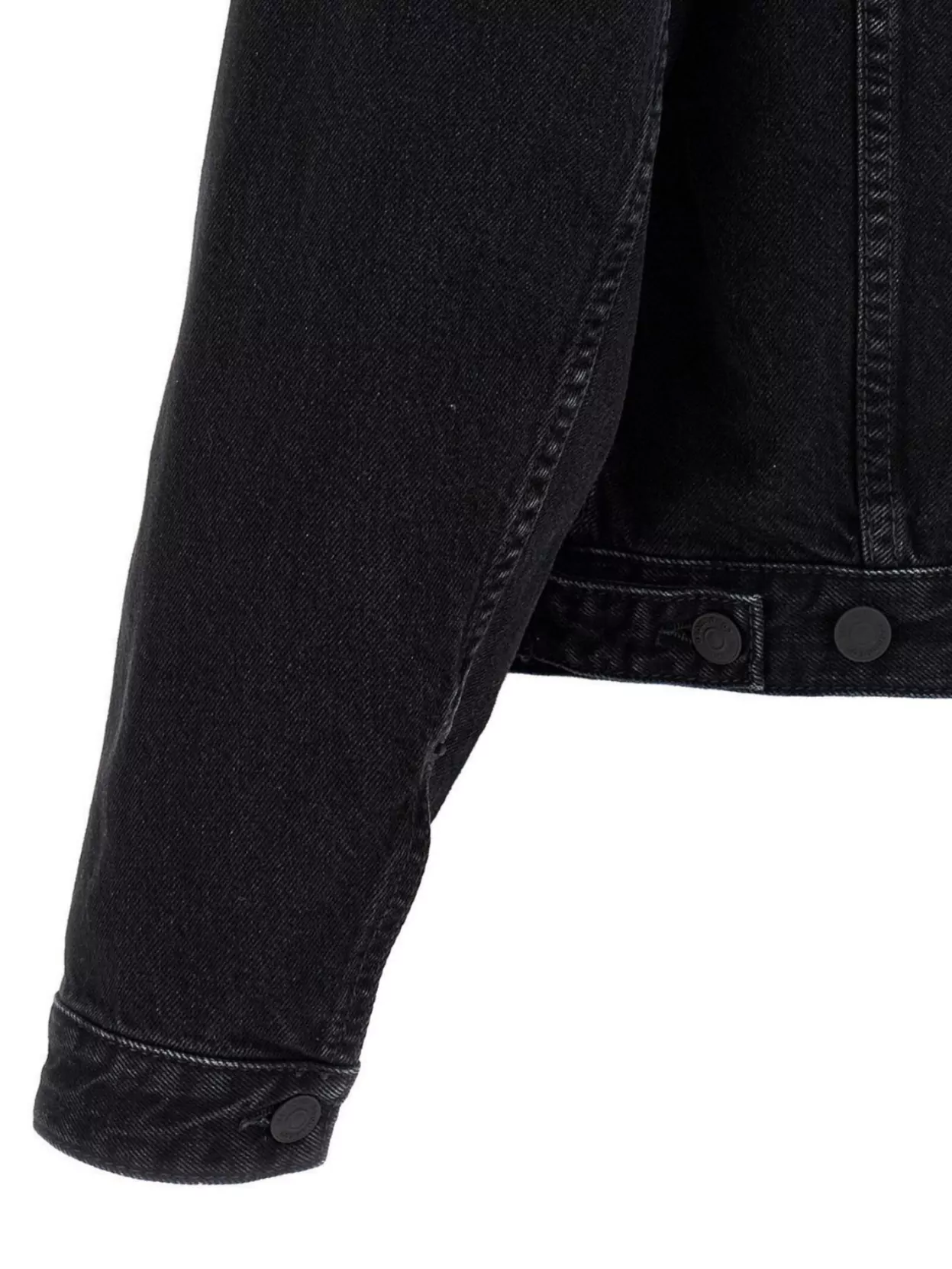 Dsquared2 Black Jacket With Classic Collar And Embossed Logo On The Front In Denim Man In Black