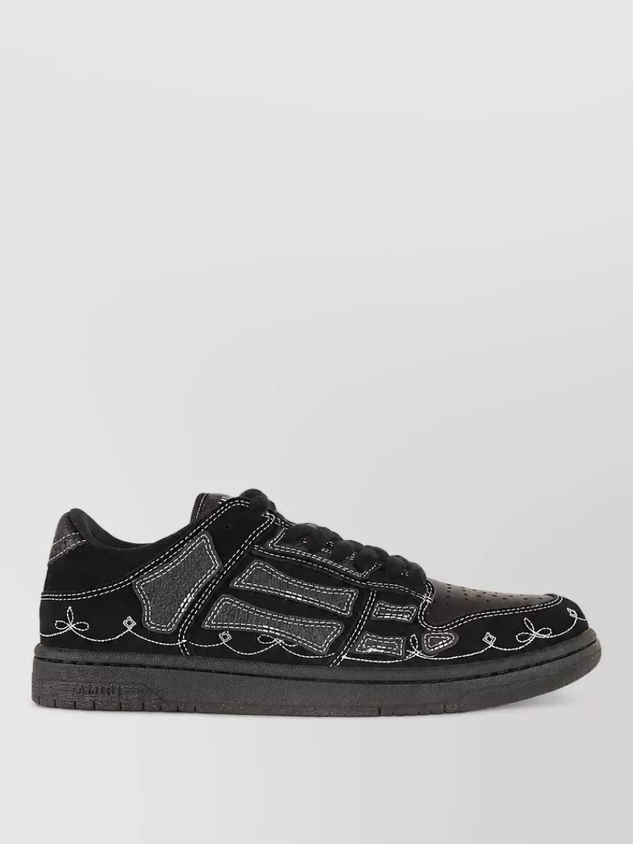 Amiri Leather Lace-Up Sneakers
