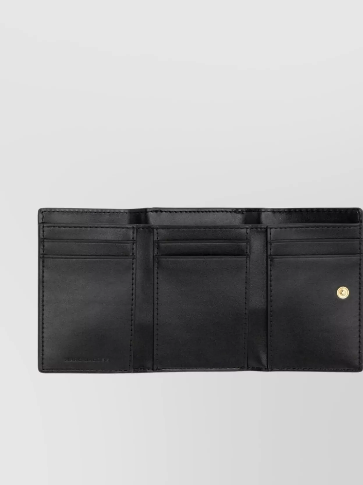 Marc Jacobs Trifold Compact Textured Leather Wallet In Grey