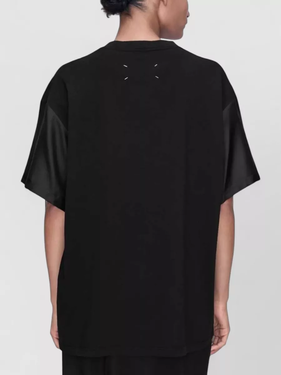 Maison Margiela Floral-Print V-Neck Short-Sleeve T-Shirt