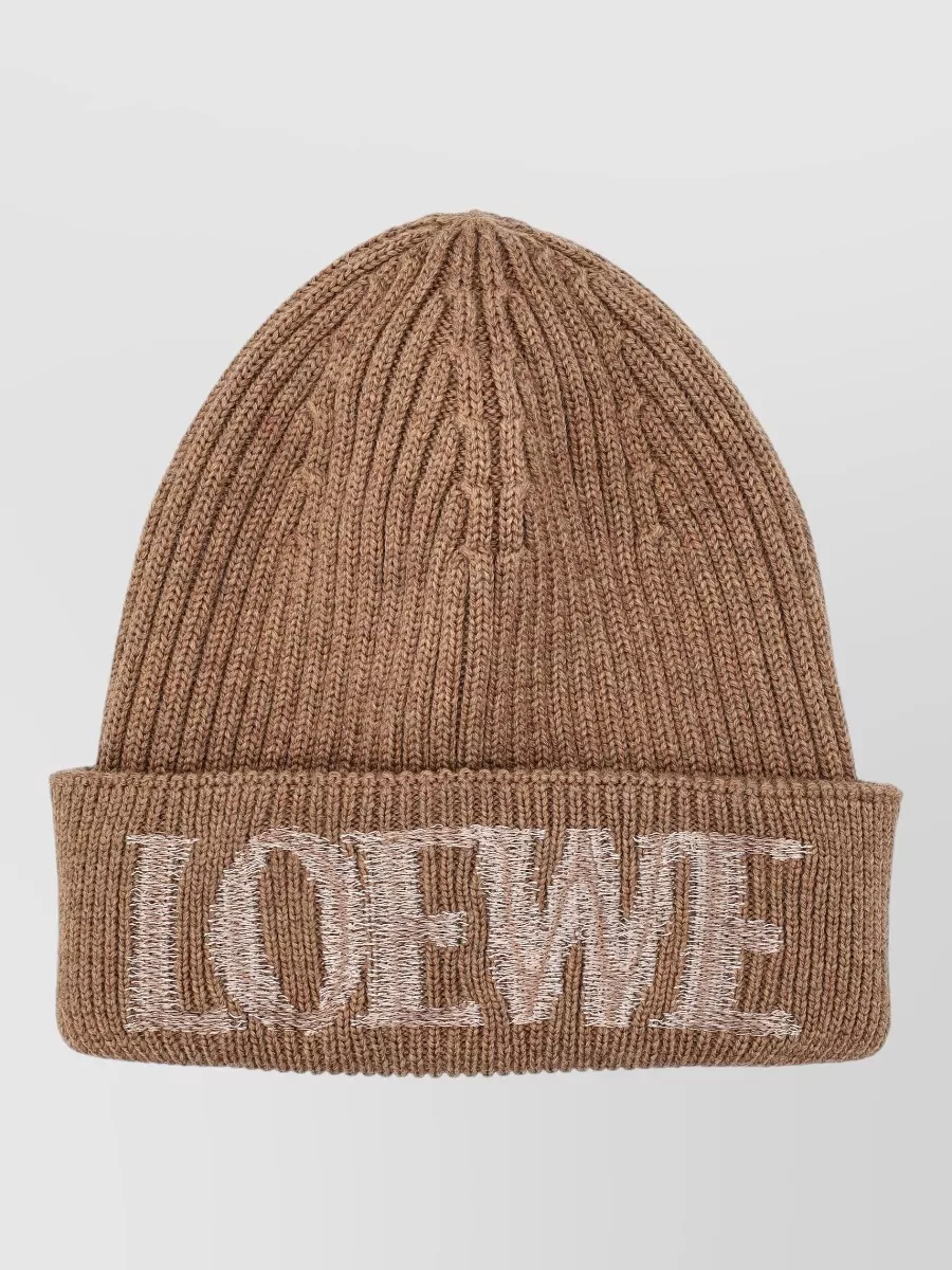 Loewe Ribbed Wool Beanie