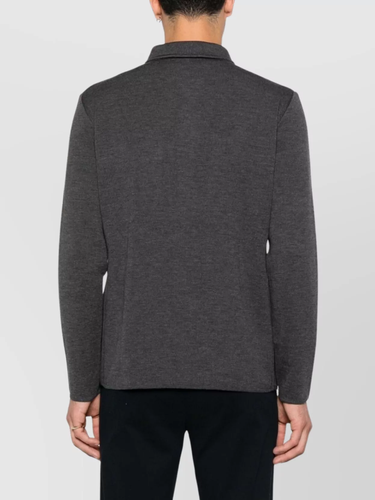 Lardini Knitted Jacket With Chest Pockets And Collar