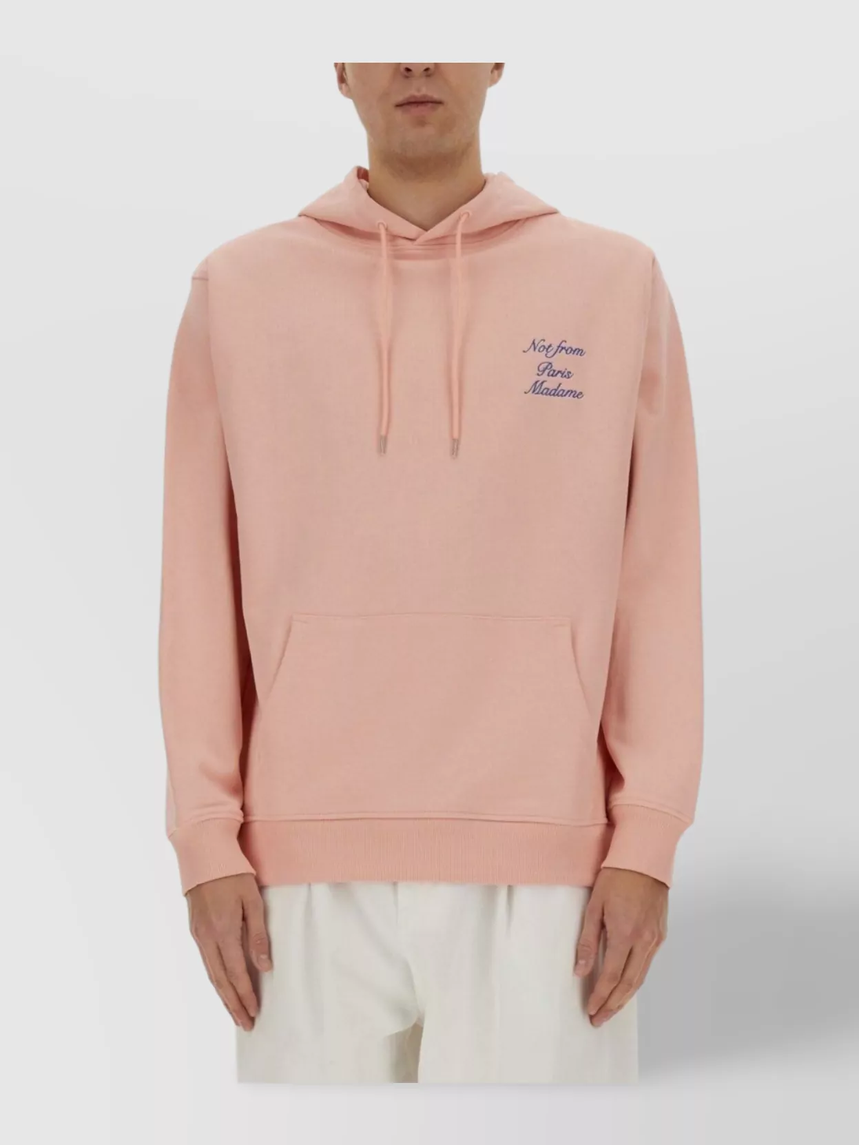 Drôle De Monsieur "Slogan" Hooded Sweater Featuring Front Pocket