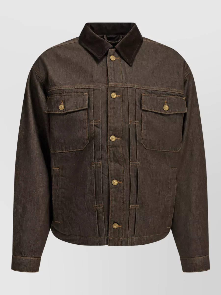 7 For All Mankind cotton single-breasted coat