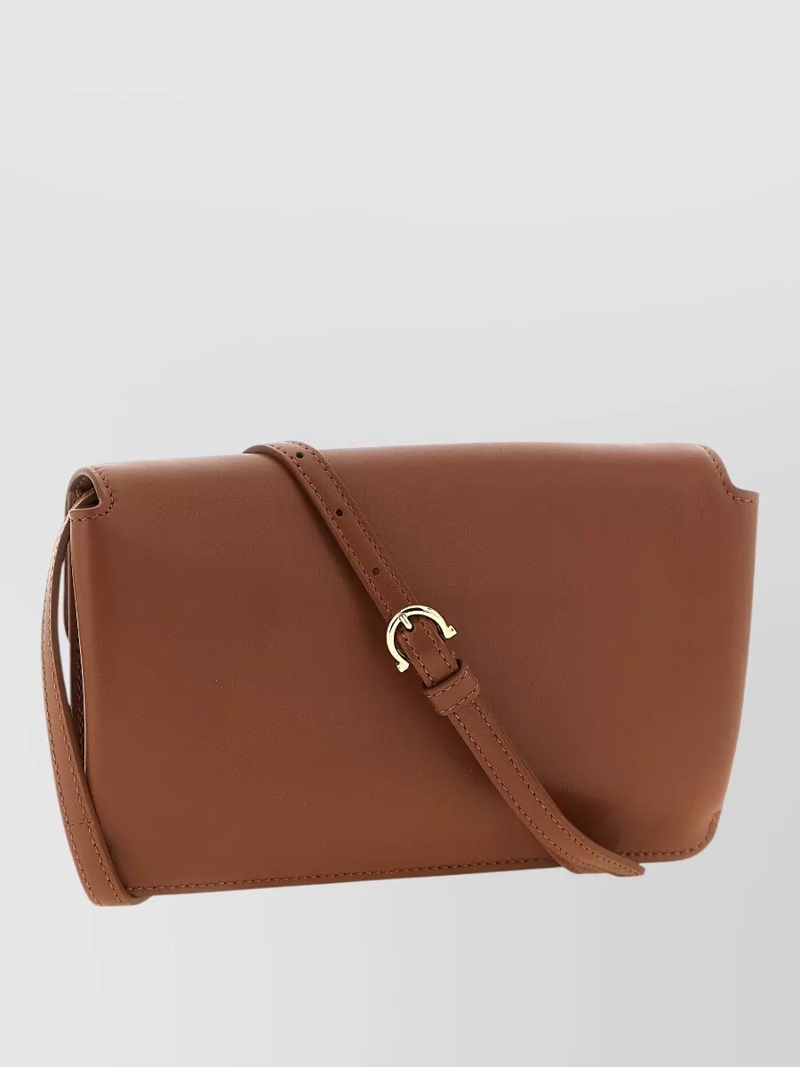 Ferragamo Gancini Leather Cross-Body Bag