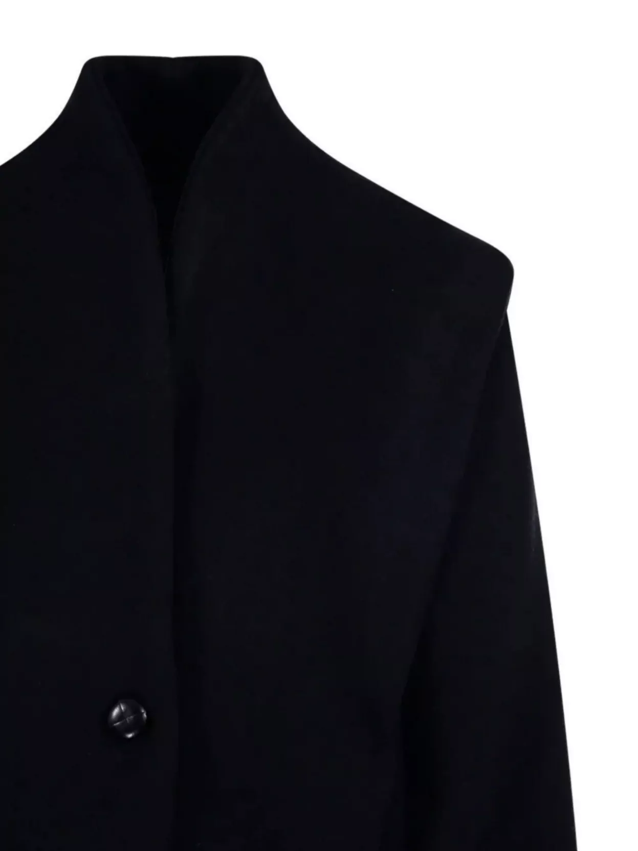 Isabel Marant High Collar Long Sleeve Coat In Black