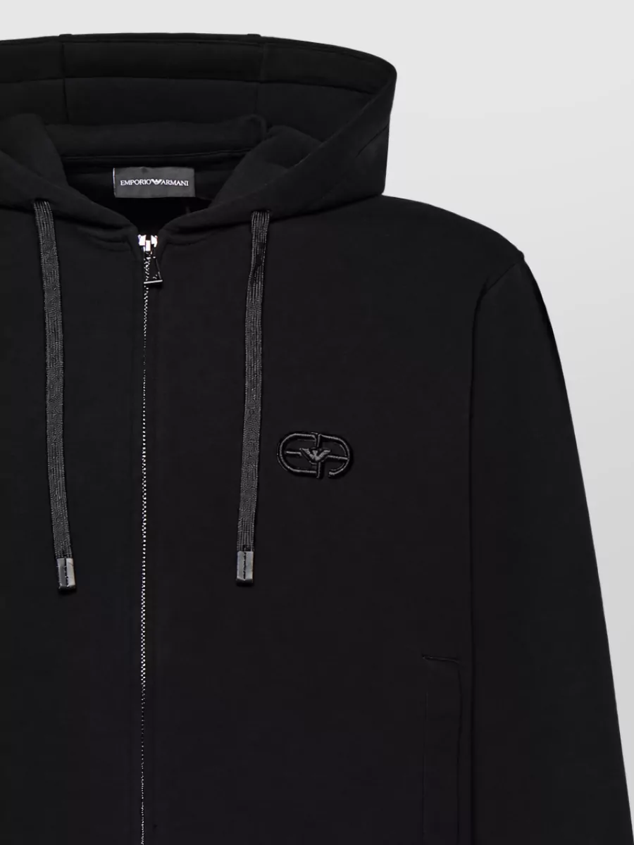 Emporio Armani Cotton Logo Hooded Jacket