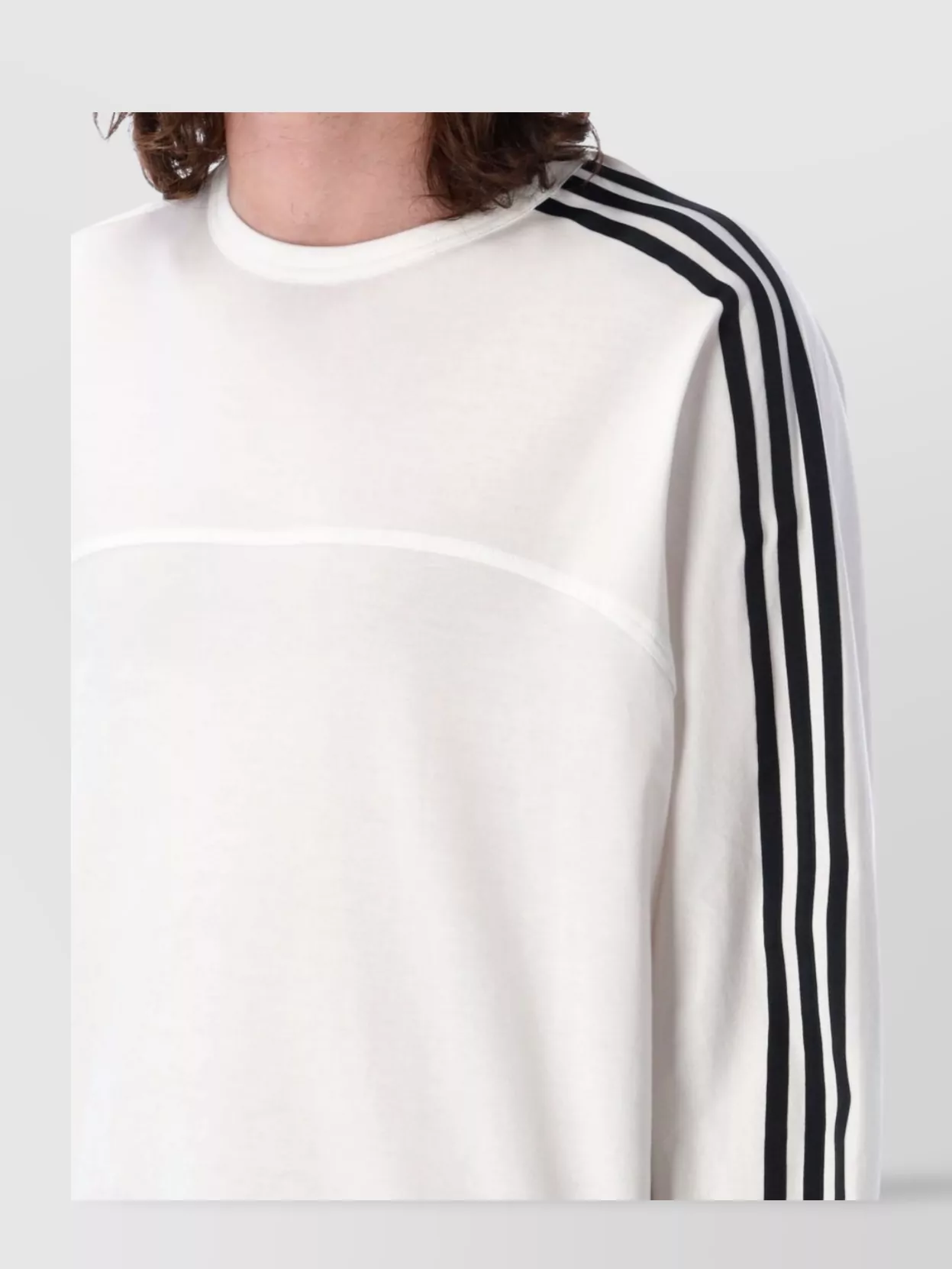 Y-3 3-stripes L/s T-shirt In White