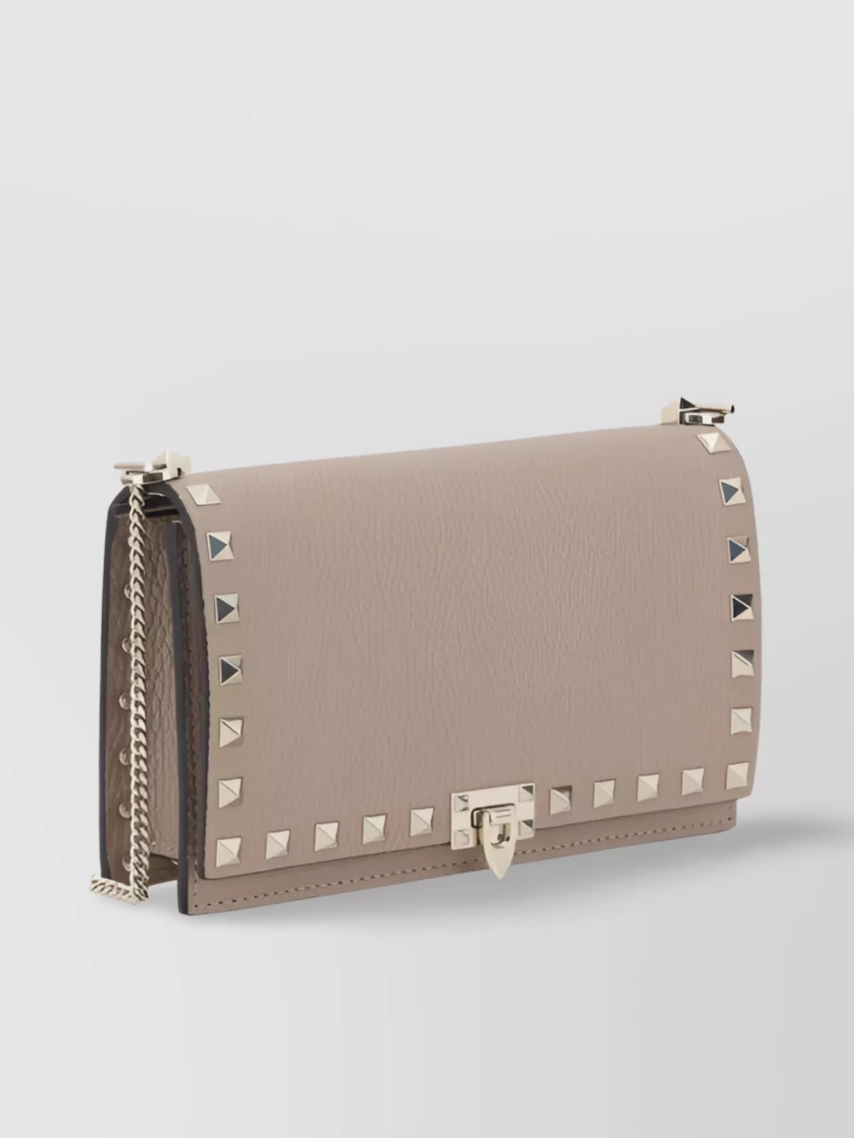Valentino Bold Chain Strap Leather Shoulder Bag
