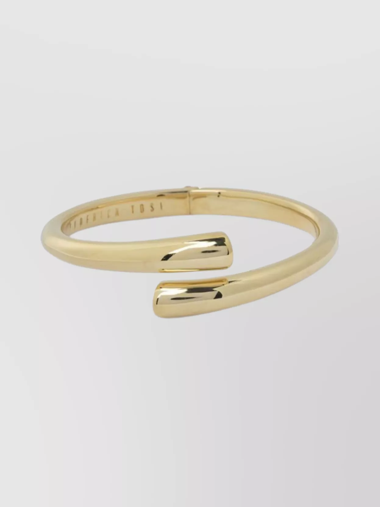 Federica Tosi Contemporary Open Design Bracelet In Gold