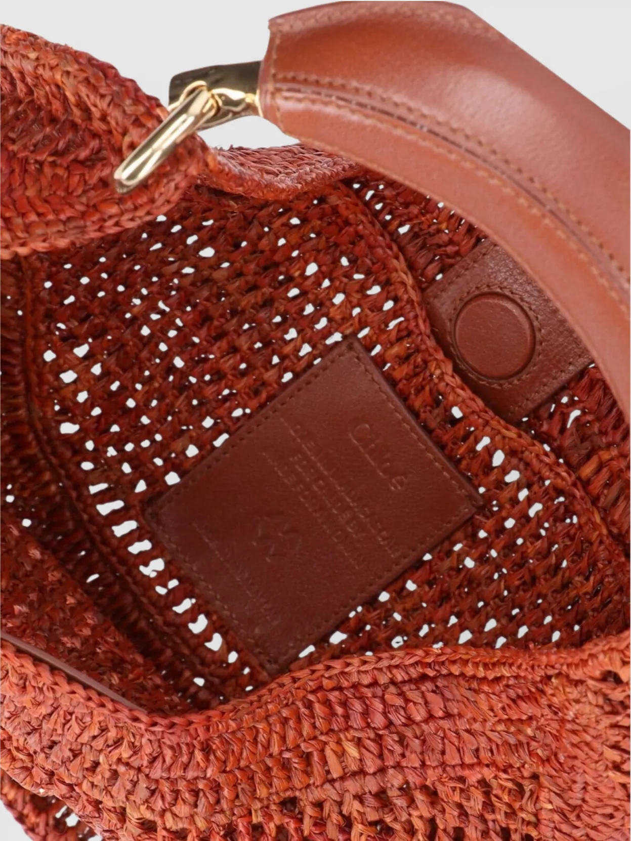 Chloé Crochet Mini Bag With Top Handle And Metal Hardware