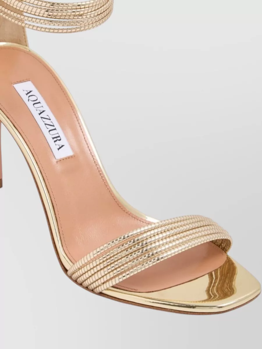 Aquazzura Synthetic Leather Ankle-Strap Sandals