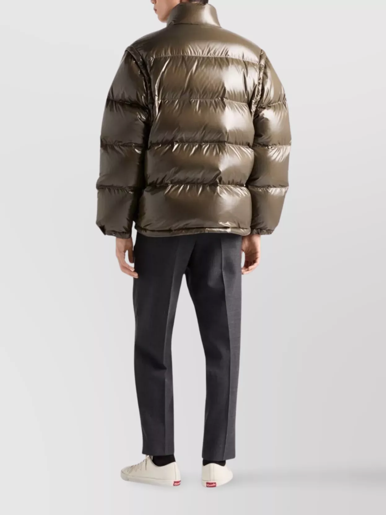 Prada Medium Weight Down Jacket With High Collar