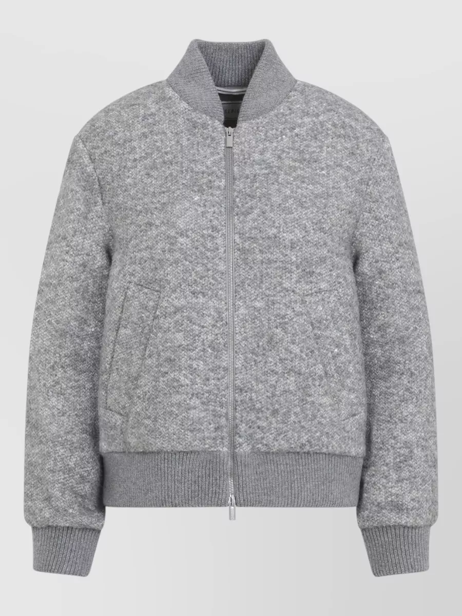 Peserico Bouclé Bomber Jacket