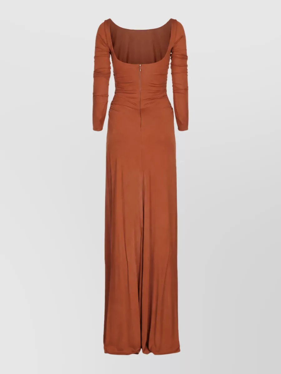 Elisabetta Franchi Asymmetric Maxi Dress