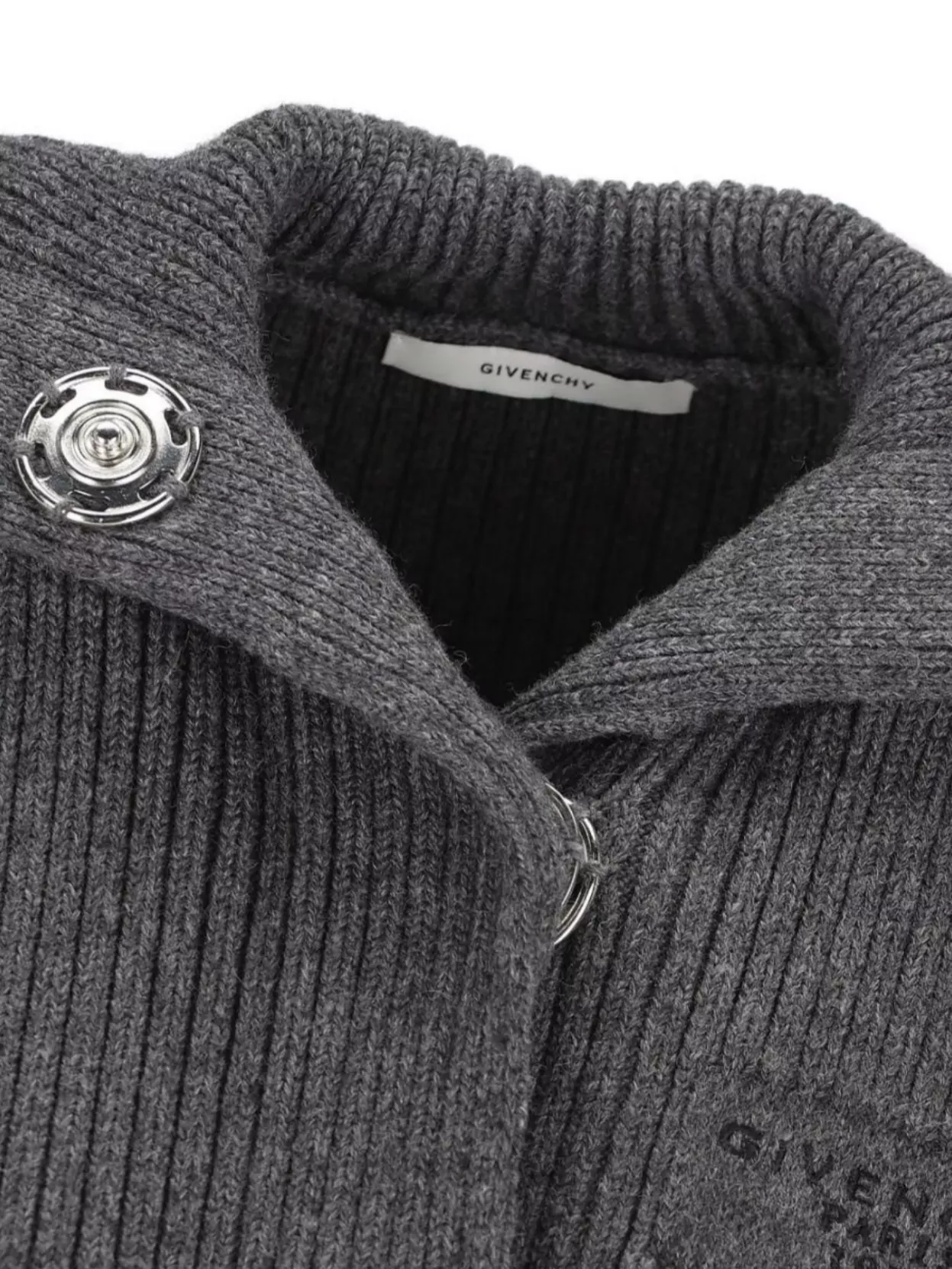 Givenchy Cropped Long Sleeve Knitwear Featuring Buttons