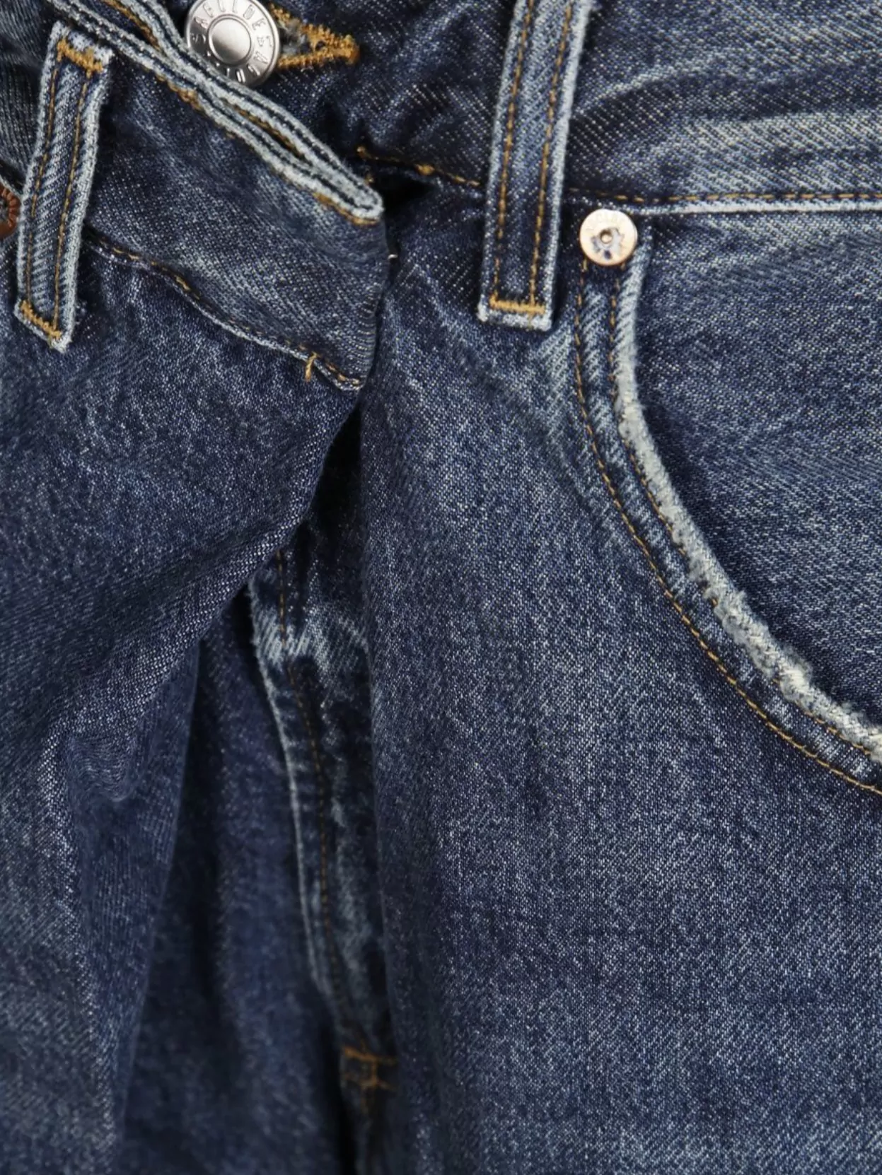Agolde Wide Leg Jeans With Back And Front Pockets