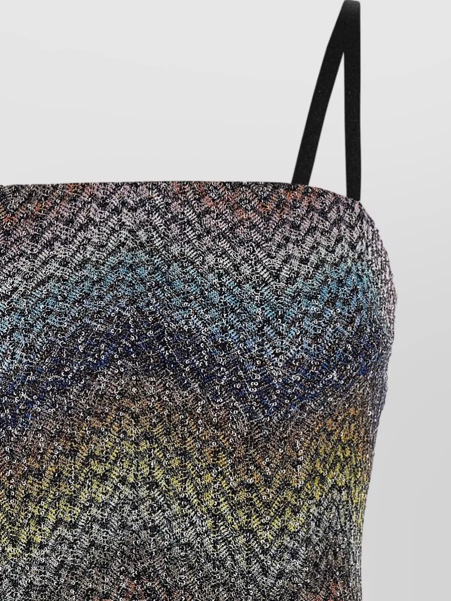 Missoni Metallic Knit Off-The-Shoulder Mini Dress